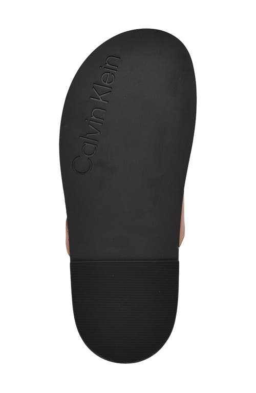 Calvin Klein Explore Slide Sandal In Dark Natural