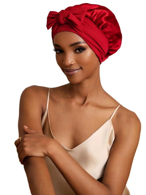 Pure Silk Bowknot Tie Bonnet
