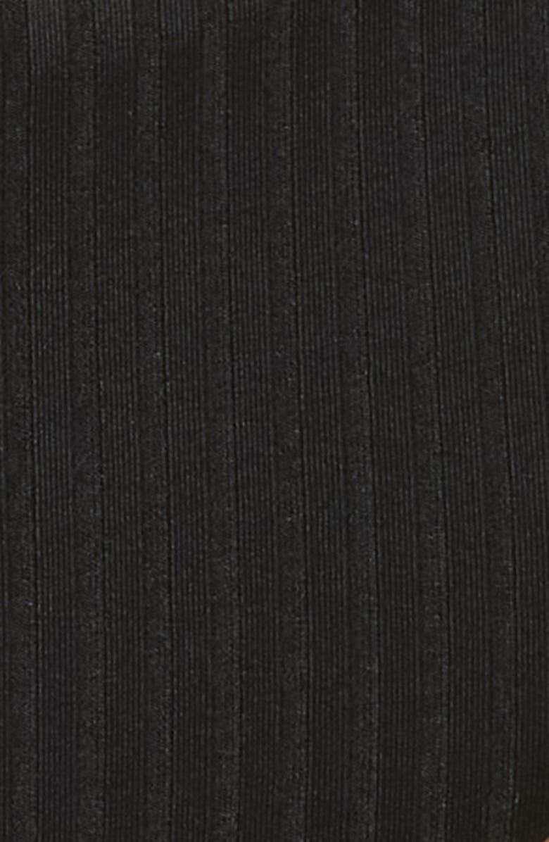 Vitamin A<sup>®</sup> Pin Up Star Ribbed Bikini Bottoms, Alternate, color, Black Ecorib