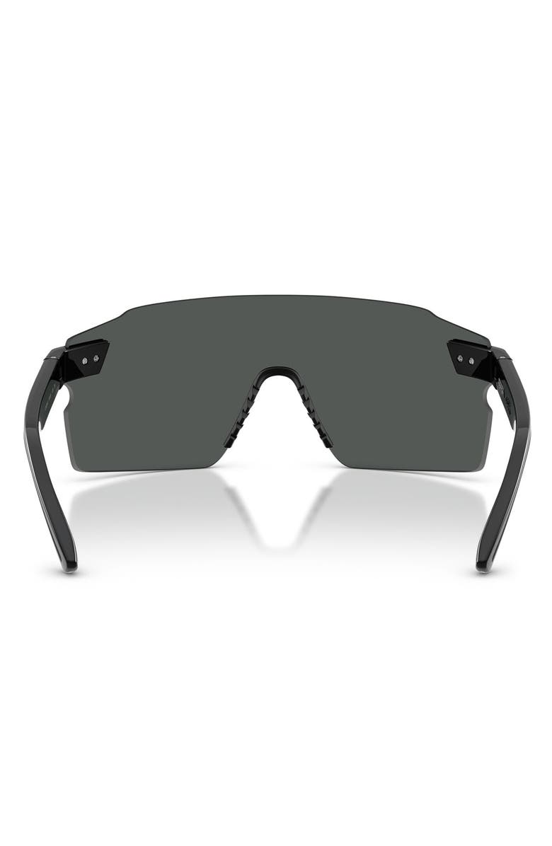 Scuderia Ferrari 133mm Oversize Rectangular Sunglasses, Alternate, color, Shiny Black / Polar Dark Grey