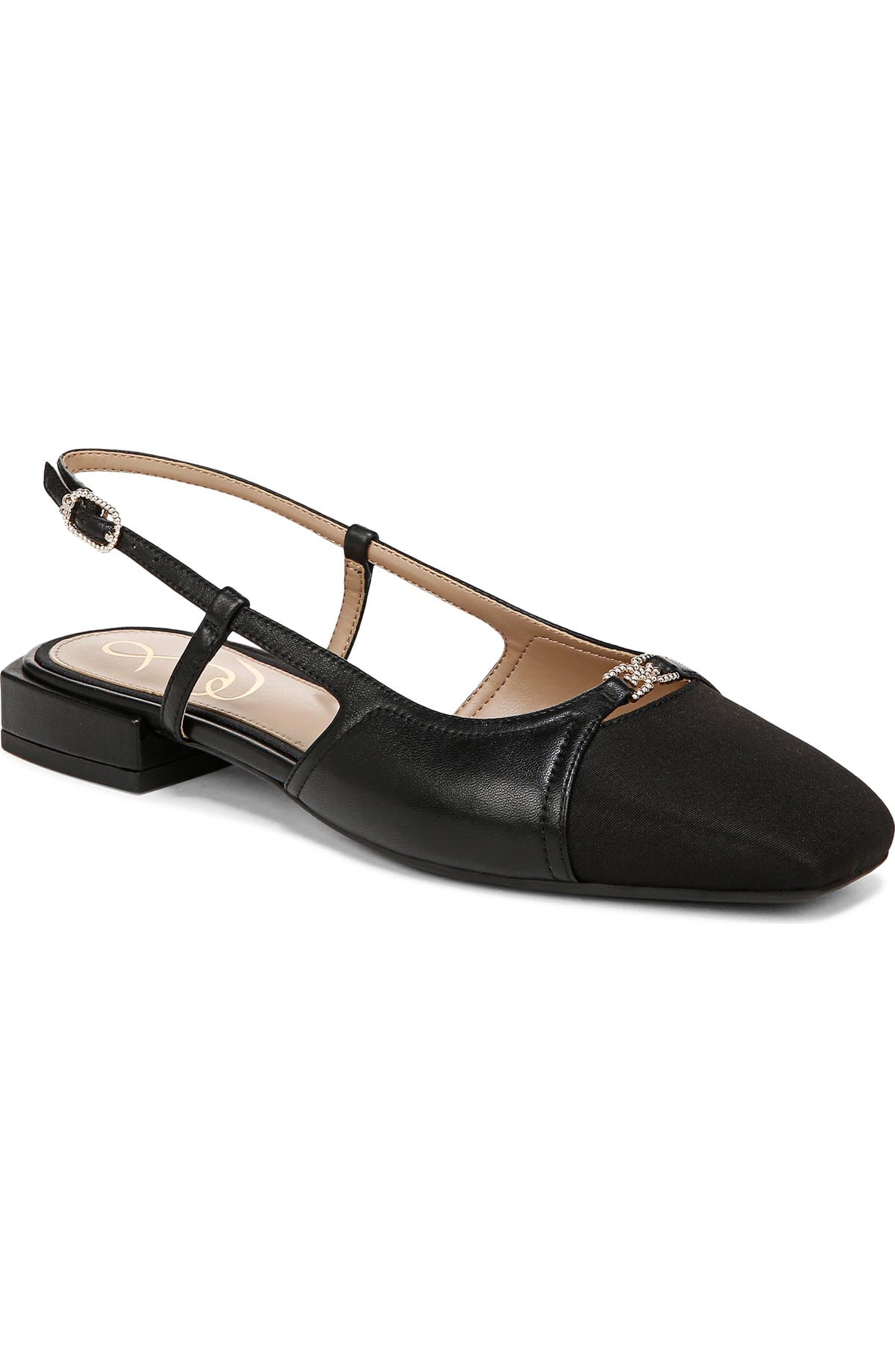 Sam Edelman Kara 2 cap-toe slingback flat side view