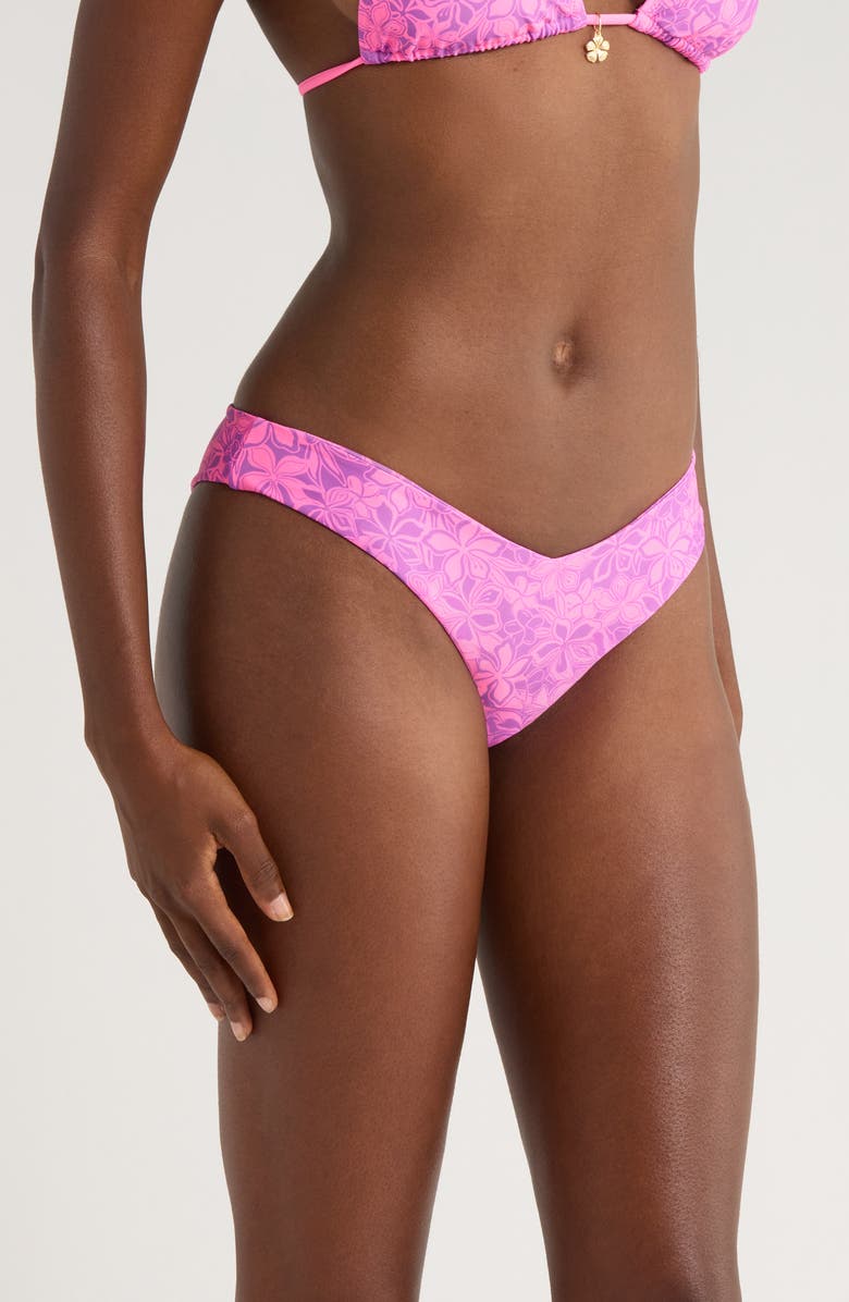 Kulani Kinis V-Cut Bikini Bottoms, Alternate, color, Bubble Berry