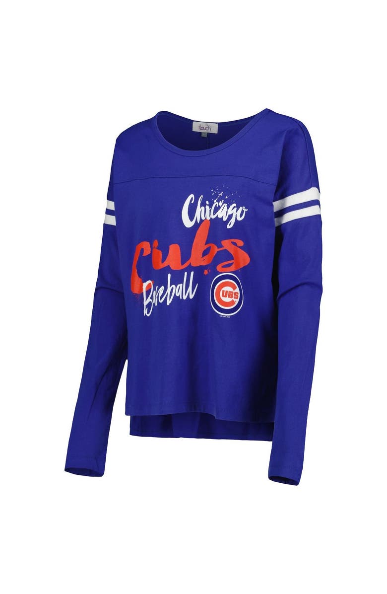 TOUCH BY ALYSSA MILANO Women's Touch Royal Chicago Cubs Free Agent Long Sleeve T-Shirt, Alternate, color, 