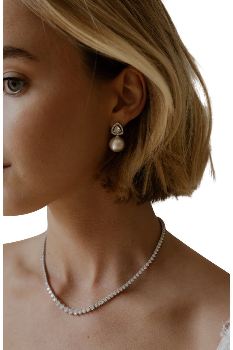 Legacy Pearl Drop Earrings, Alternate, color, Silver
