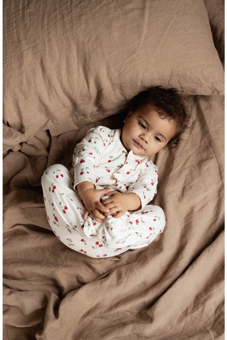 Lucy Organic Cotton Footie, Alternate, color, STRAWBERRY BLUSH PRI