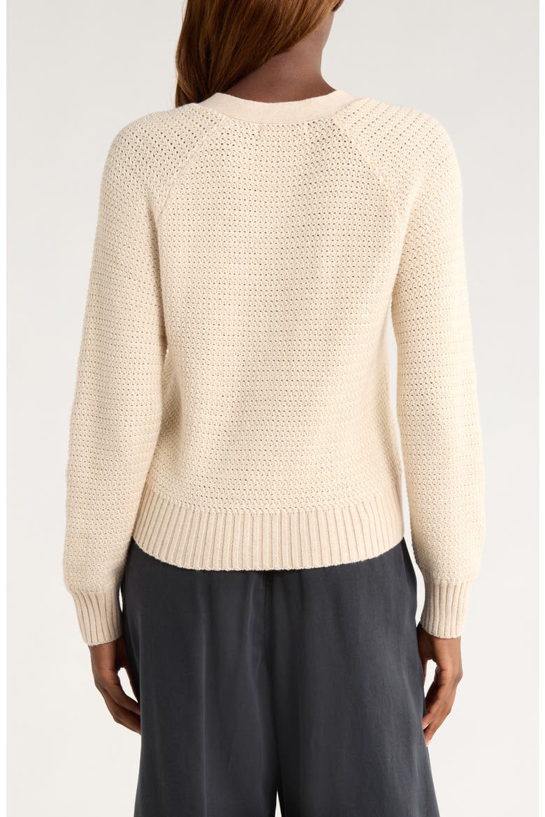 Robin Cotton & Marino Wool Blend Cardigan, Alternate, color, SEASHELL