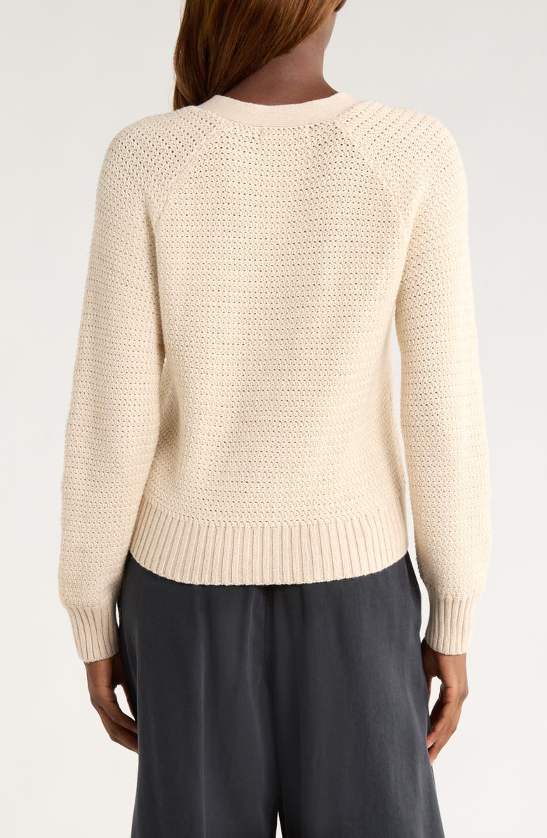 Marine Layer Robin Cotton & Marino Wool Blend Cardigan, Alternate, color, Seashell