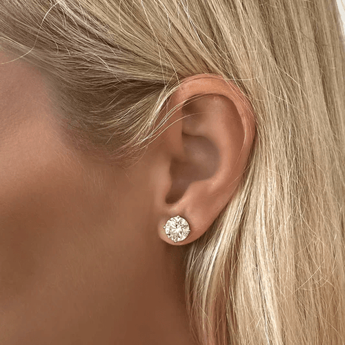 Anna Zuckerman Just Like Diamonds Only Better Studs 8 Carats In Yellow Gold