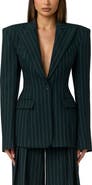 Naked Wardrobe Pinstriped Suited Blazer