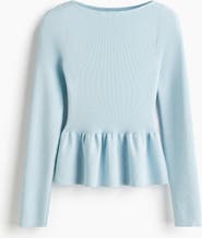 H&M Knitted Peplum Top