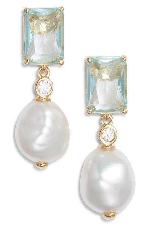 Cubic Zirconia Pearl Earrings | Nordstrom