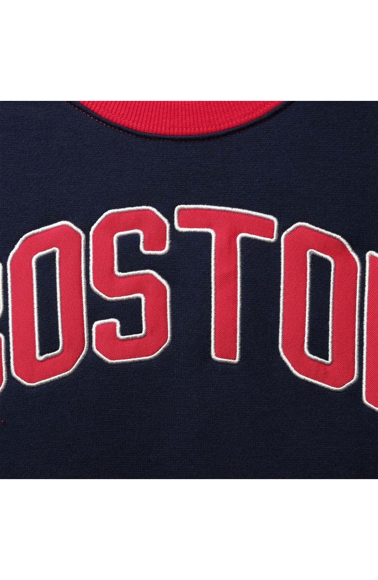 STARTER Women's Starter Red/Navy Boston Red Sox Baseline Raglan Pullover Sweatshirt, Alternate, color, Navy