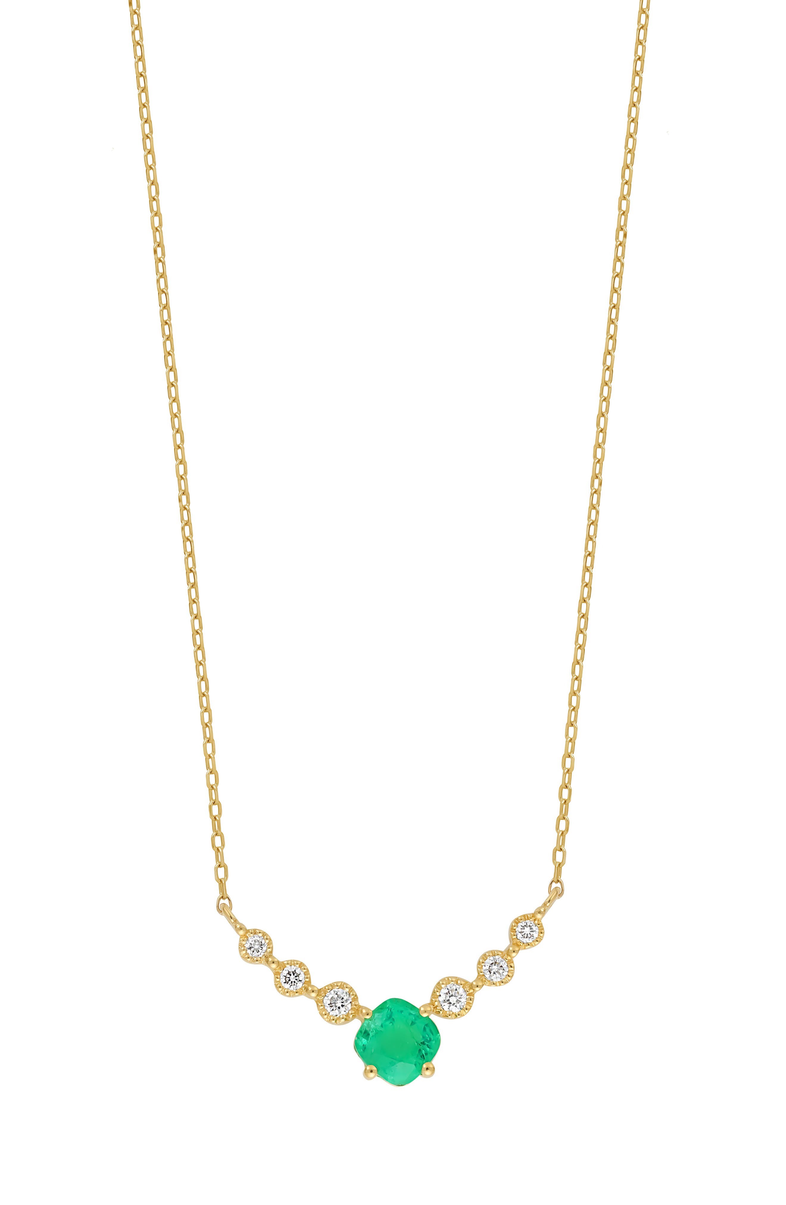 Bony Levy 18K Gold El Mar Diamond & Emerald Necklace