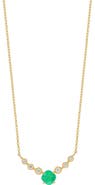 Bony Levy 18K Gold El Mar Diamond & Emerald Necklace