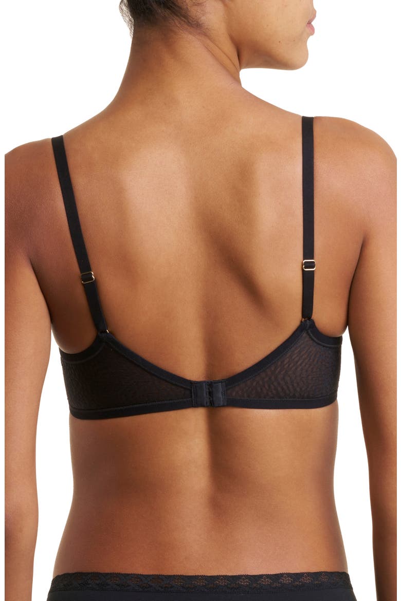 Sheer Comfort T-Shirt Bra, Alternate, color, BLACK