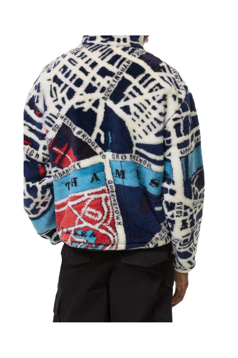 London Map Fleece Jacket, Alternate, color, Marine blue
