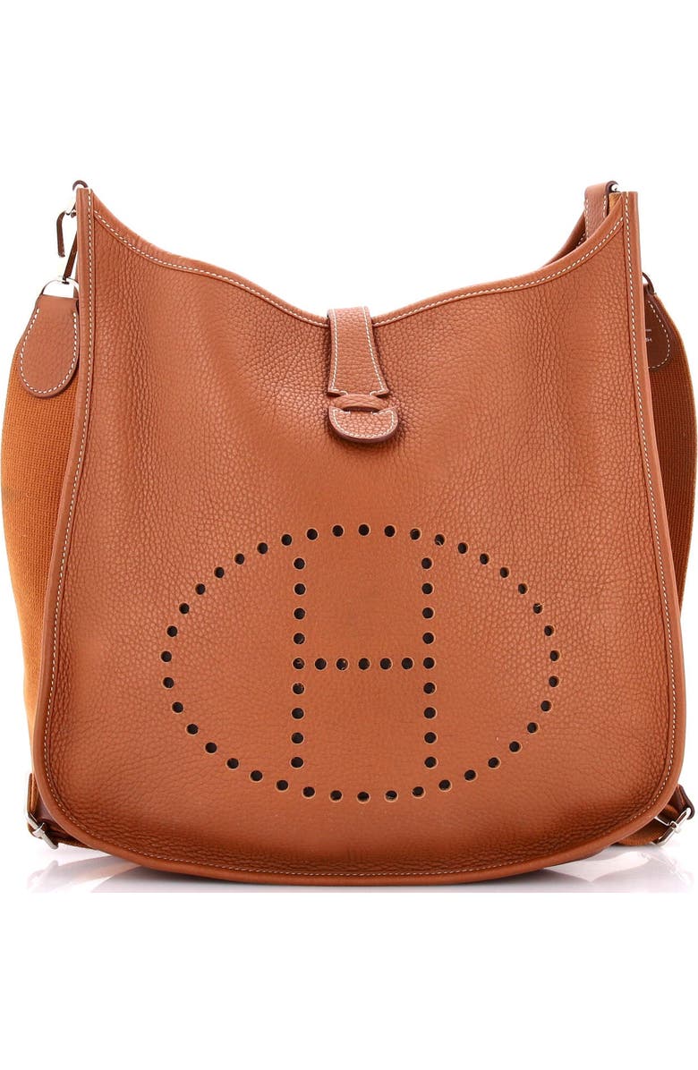 Pre-Owned Hermes Evelyne Bag Gen III Clemence PM, Main, color, Gold