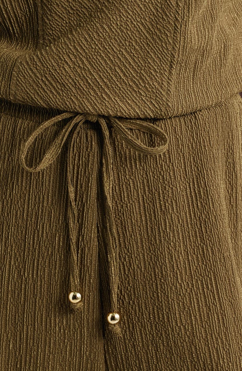 Vince Camuto Textured Knit Jumpsuit, Alternate, color, Olive