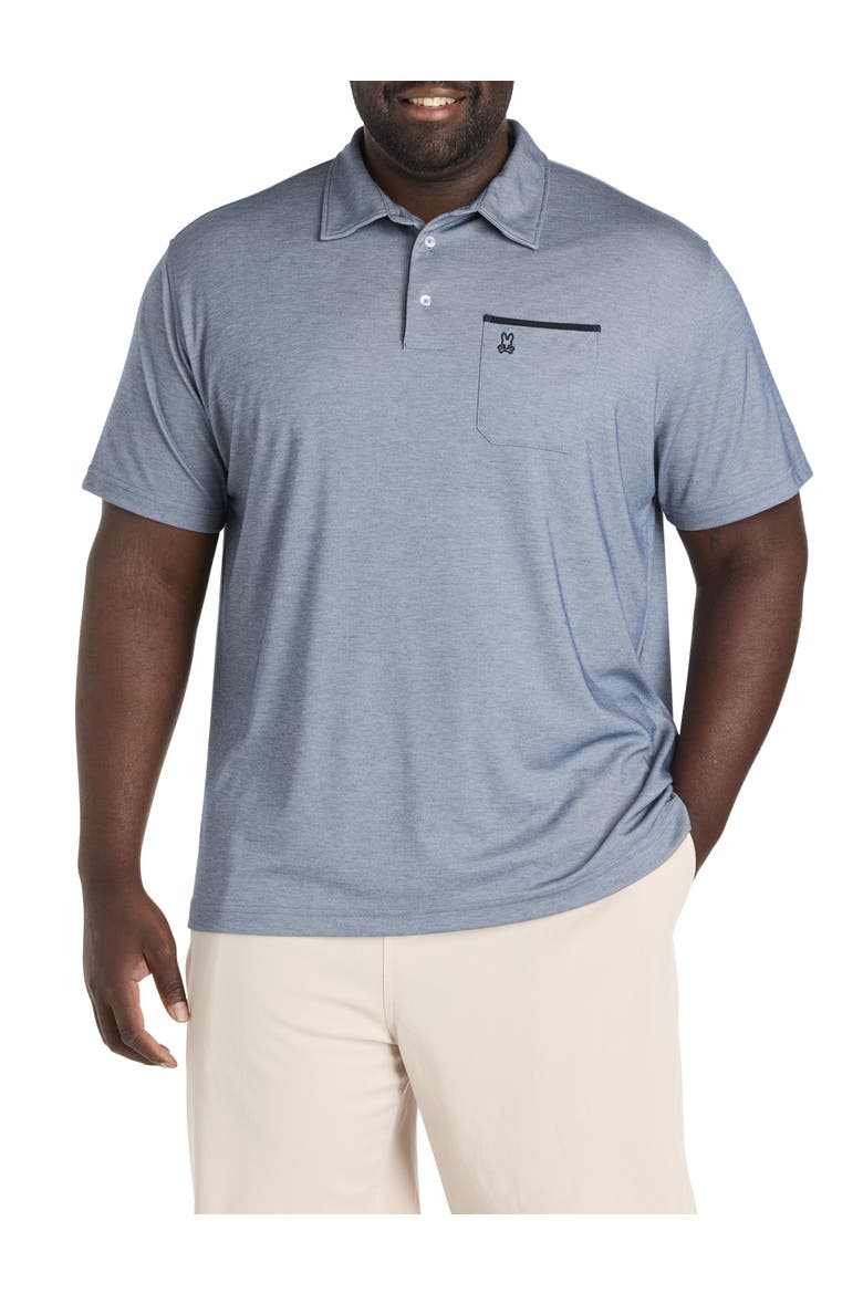 Big & Tall Hadley Piqué Performance Polo Shirt, Main, color, BLUE