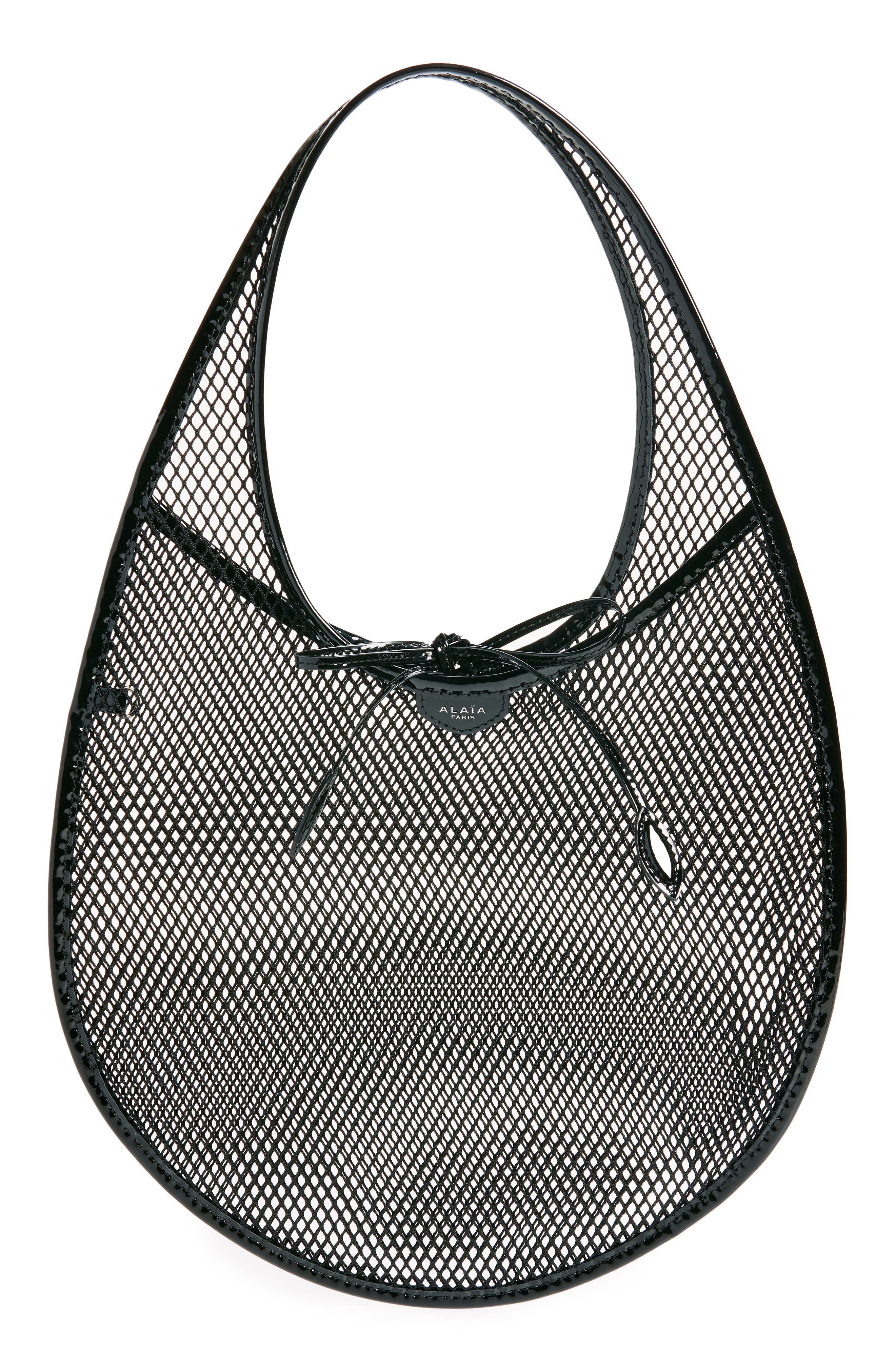 Alaïa Fishnet Shoulder Bag, Main, color, 