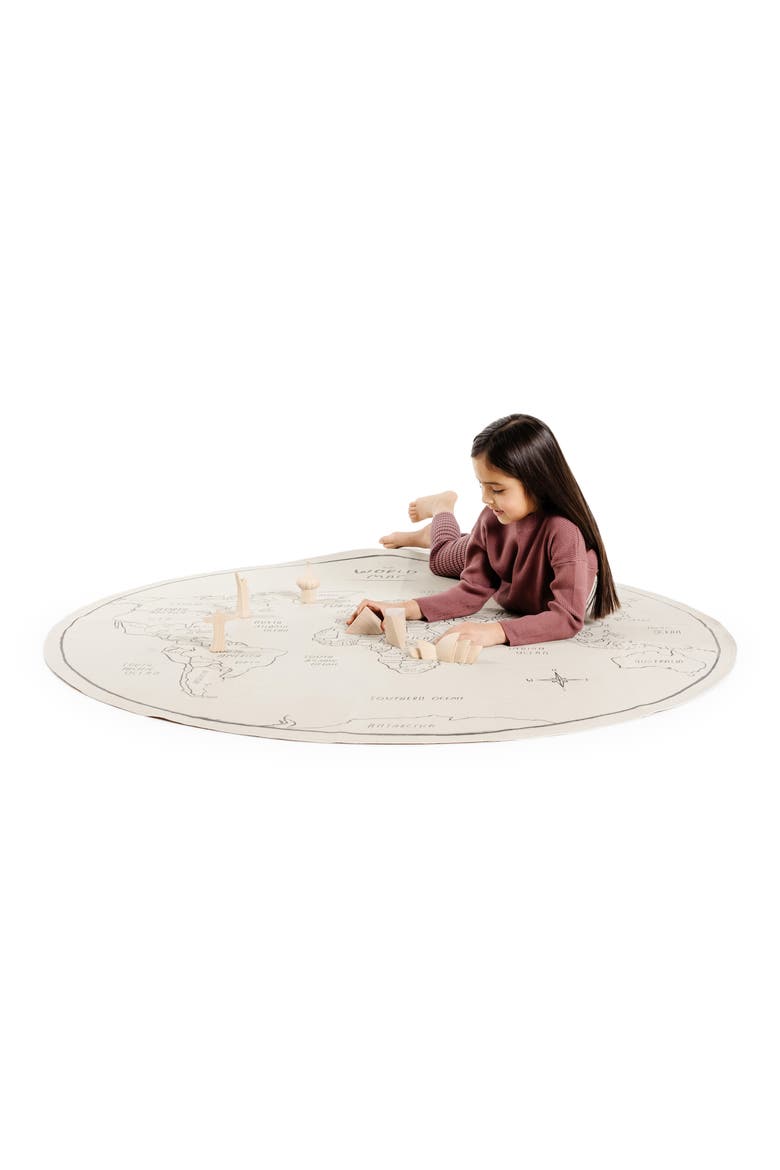 Round Tapestry, Main, color, WORLD MAP