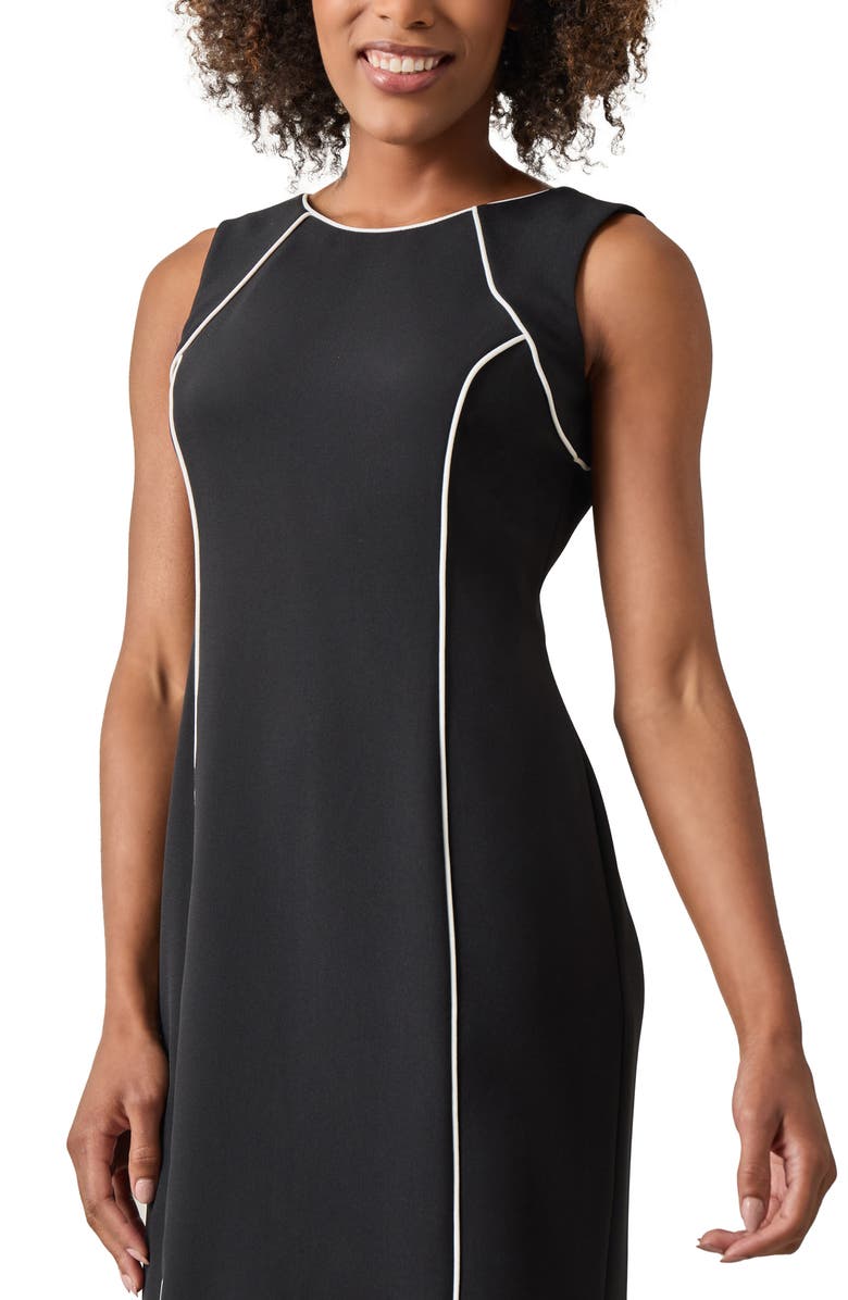 KASPER Raglan Seam Contrat Trim Sheath Dress, Alternate, color, 