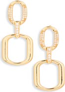 NORDSTROM RACK Cubic Zirconia Open Link Drop Earrings