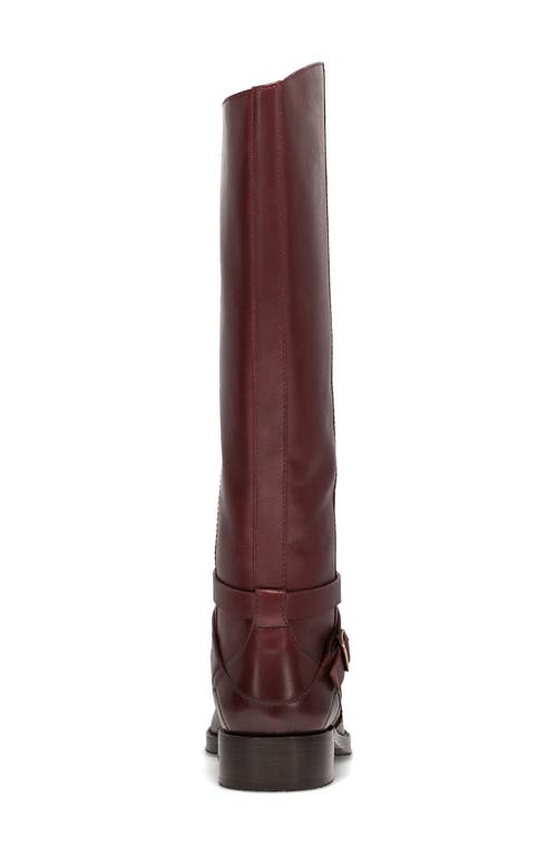 Frye Melissa Button Knee High Riding Boot In Burgundy