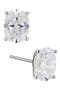 Modern Luv Large Oval Cubic Zirconia Stud Earrings