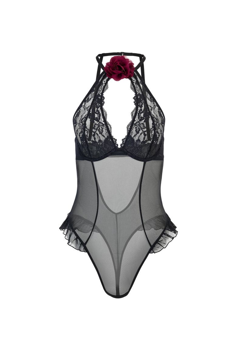 Toni Bodysuit Lingerie, Alternate, color, Black