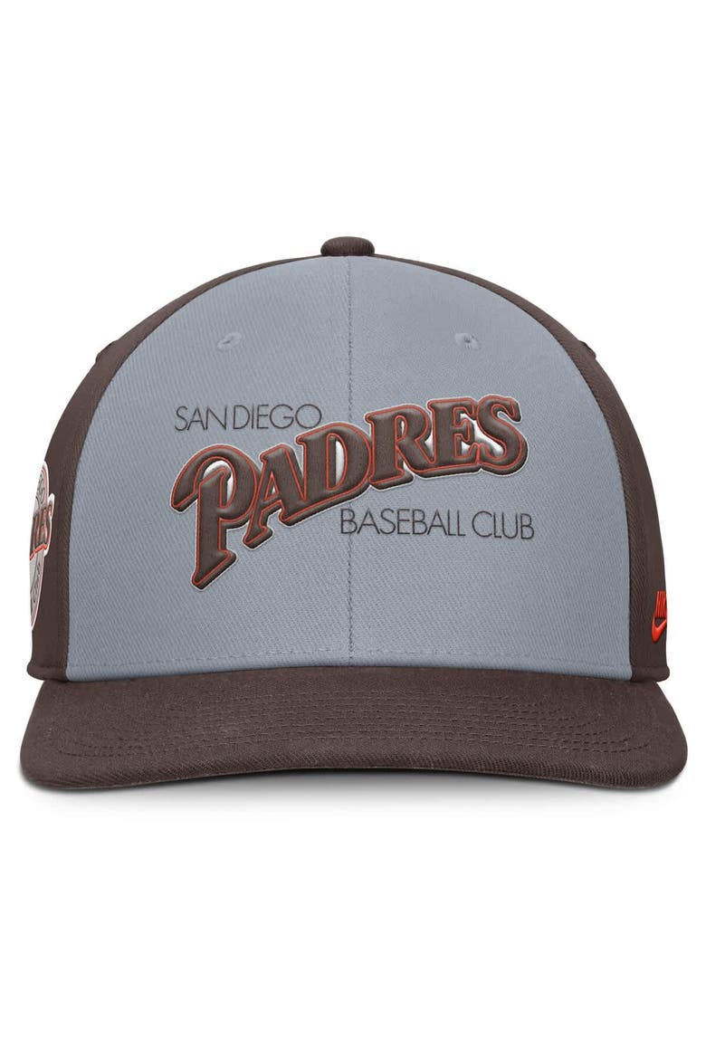 Men's Nike Gray/Brown San Diego Padres Pro Performance Snapback Hat, Alternate, color, Gray