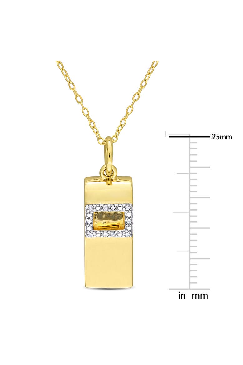 Whistle Charm Diamond Accent Pendant Necklace, Alternate, color, Yellow-Plated