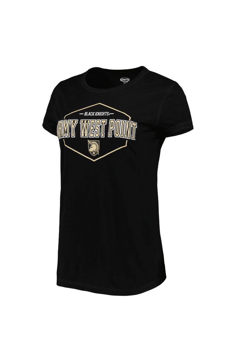 CONCEPTS SPORT Women's Concepts Sport Black/Gold Army Black Knights Badge T-Shirt & Flannel Pants Sleep Set, Alternate, color, 