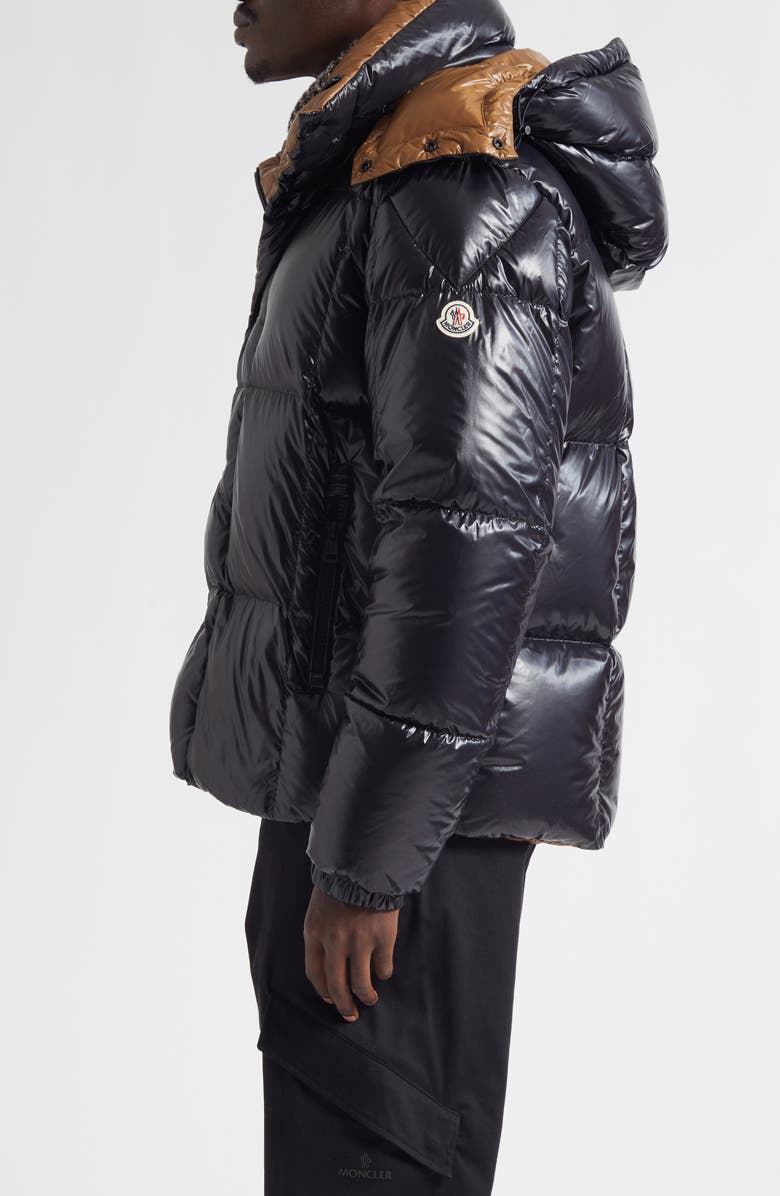 Moncler Parana Down Jacket with Removable Hood, Alternate, color, Black