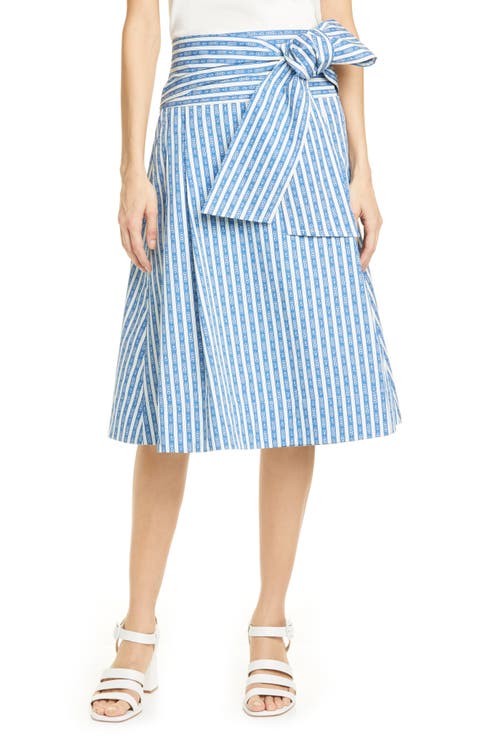 Gemini Link Stripe Wrap Skirt