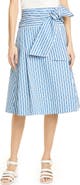Tory Burch Gemini Link Stripe Wrap Skirt