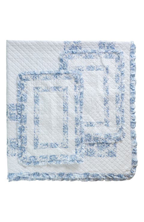 Soft Garden Ruffle Quilt Set - King