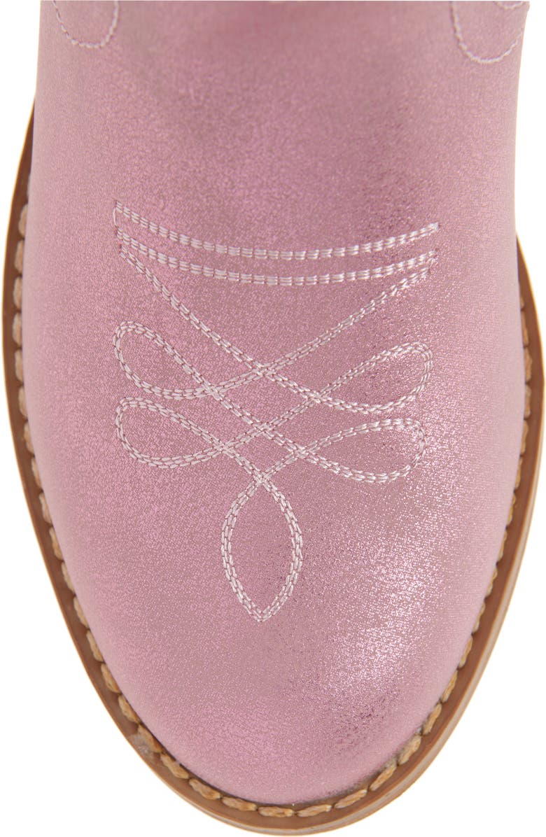 Nordstrom Kids' Haislee Western Boot, Alternate, color, Pink Metallic