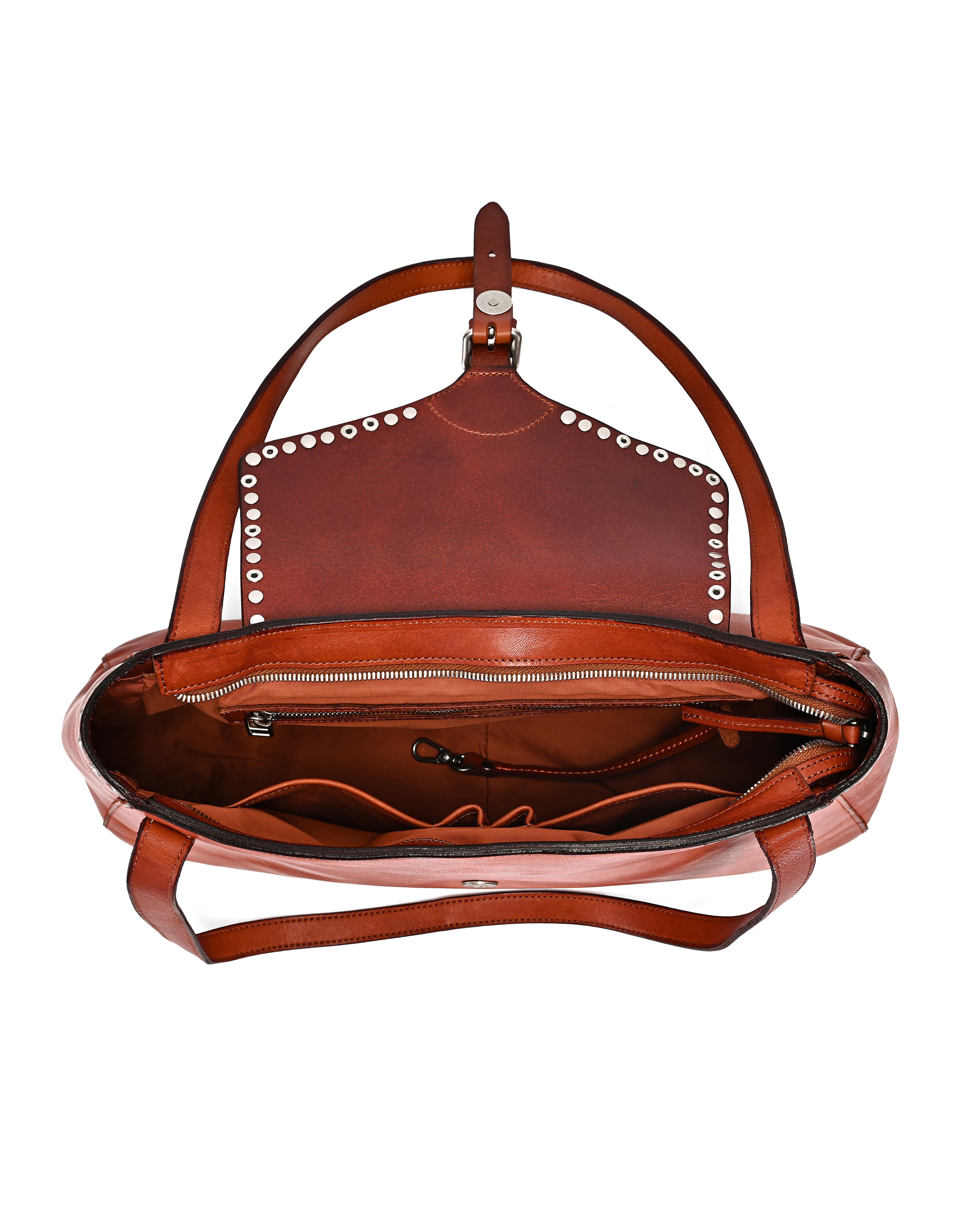 Monarda Genuine Leather Minimal Everyday Shoulder Bag, Alternate, color, Cognac