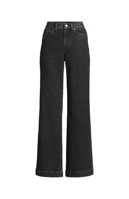 LANDS' END LANDS' END RECOVER HIGH RISE WIDE LEG BLUE JEANS 