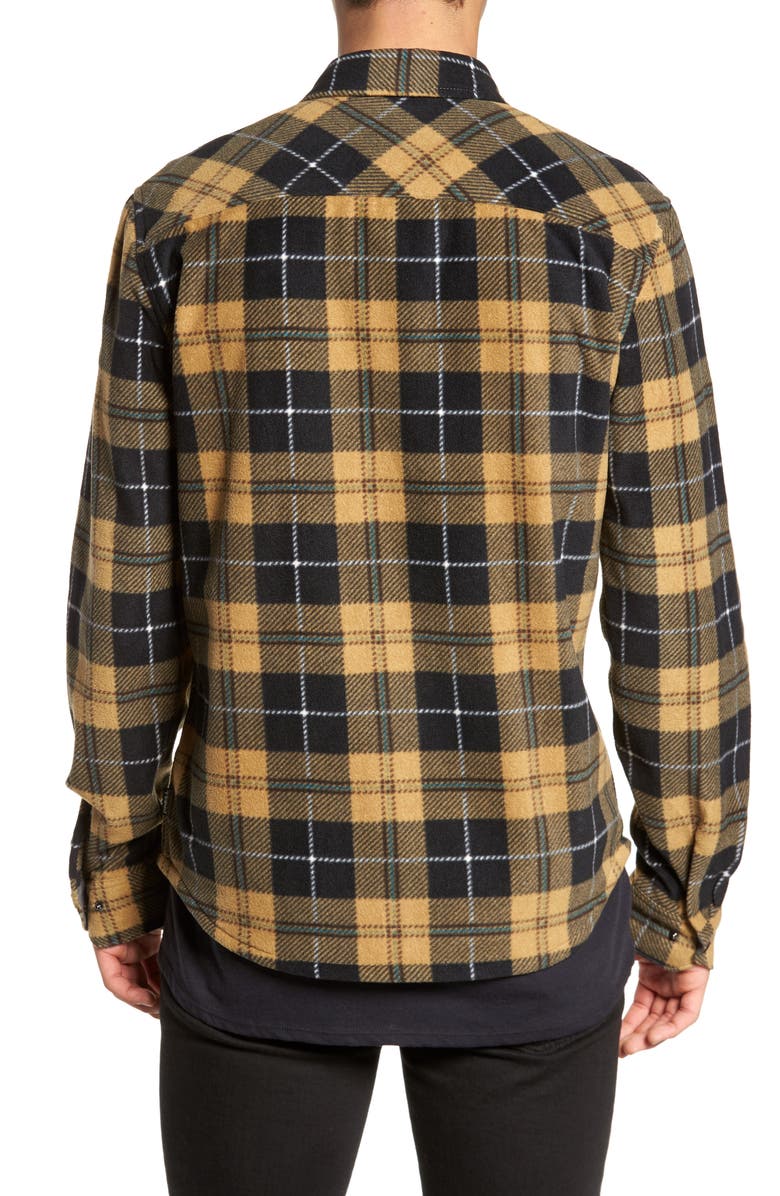 O'Neill Glacier Plaid Fleece Flannel Shirt, Alternate, color, 