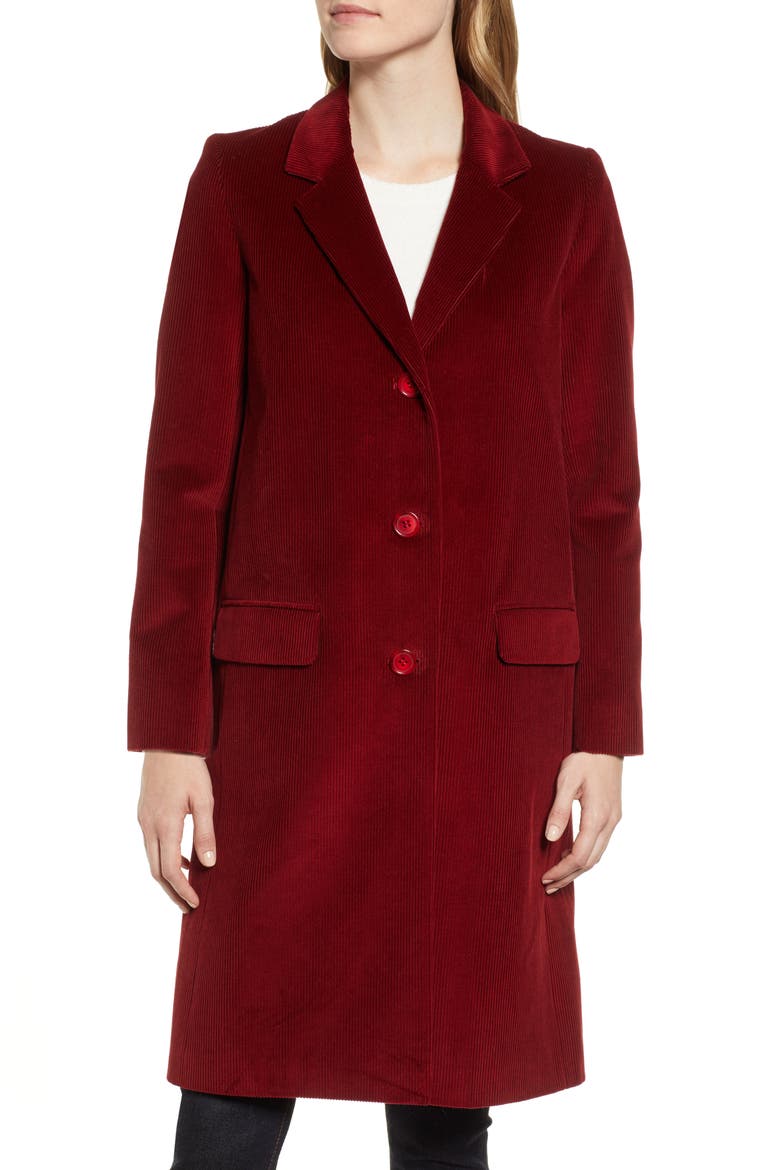 Corduroy College Coat, Alternate, color, RUST