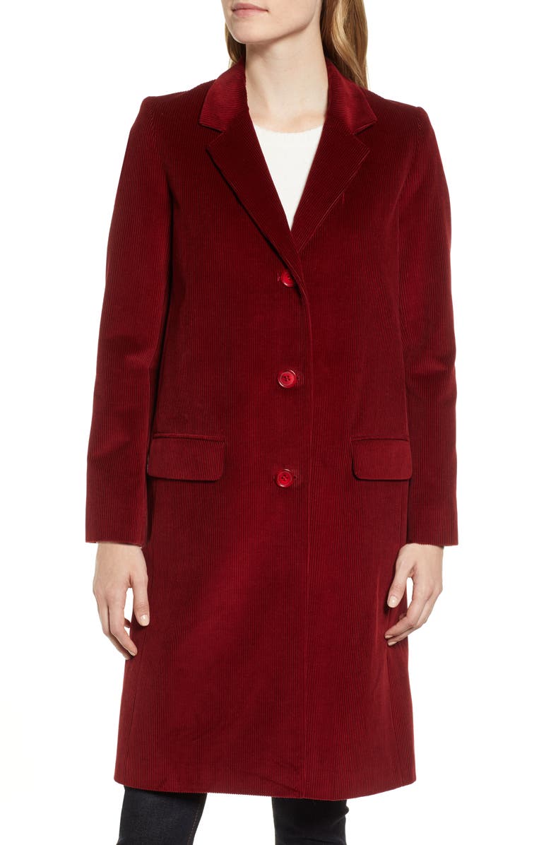 Helene Berman Corduroy College Coat, Alternate, color, 