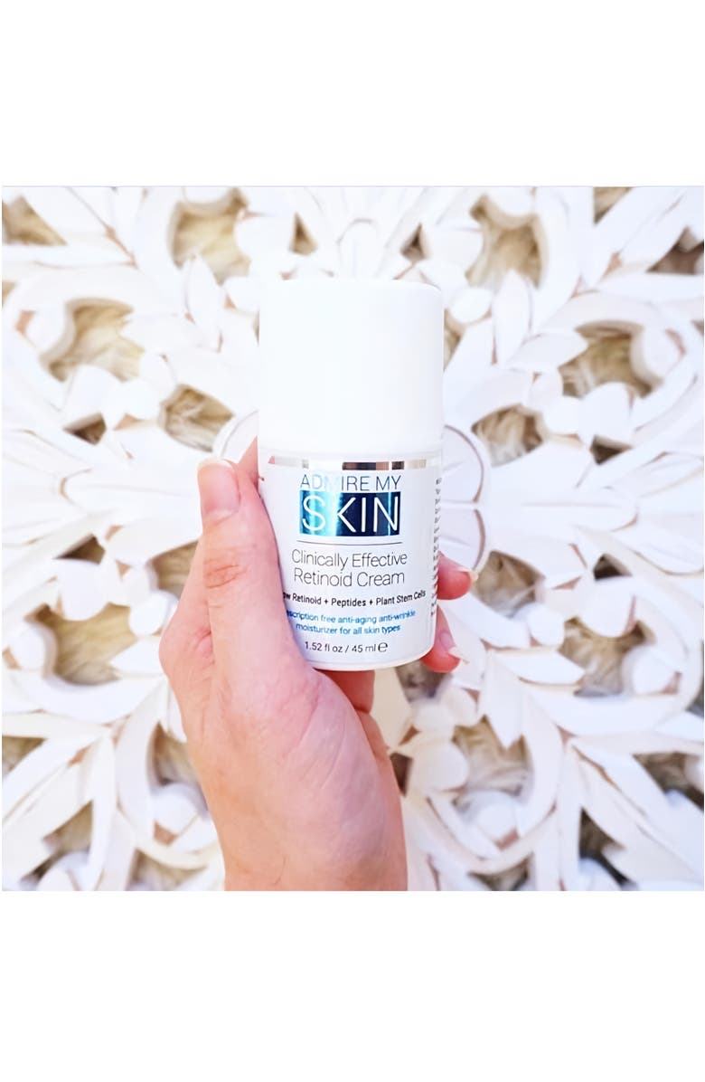 Admire My Skin Clinical Effective Retinoid Cream for Anti Aging Anti Wrinkle Skincare, Alternate, color, Clear
