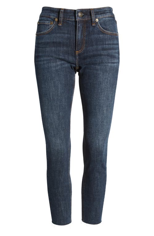 Rag & Bone Cate Brand-embroidered Skinny-fit Mid-rise Stretch-denim Jeans In Blue