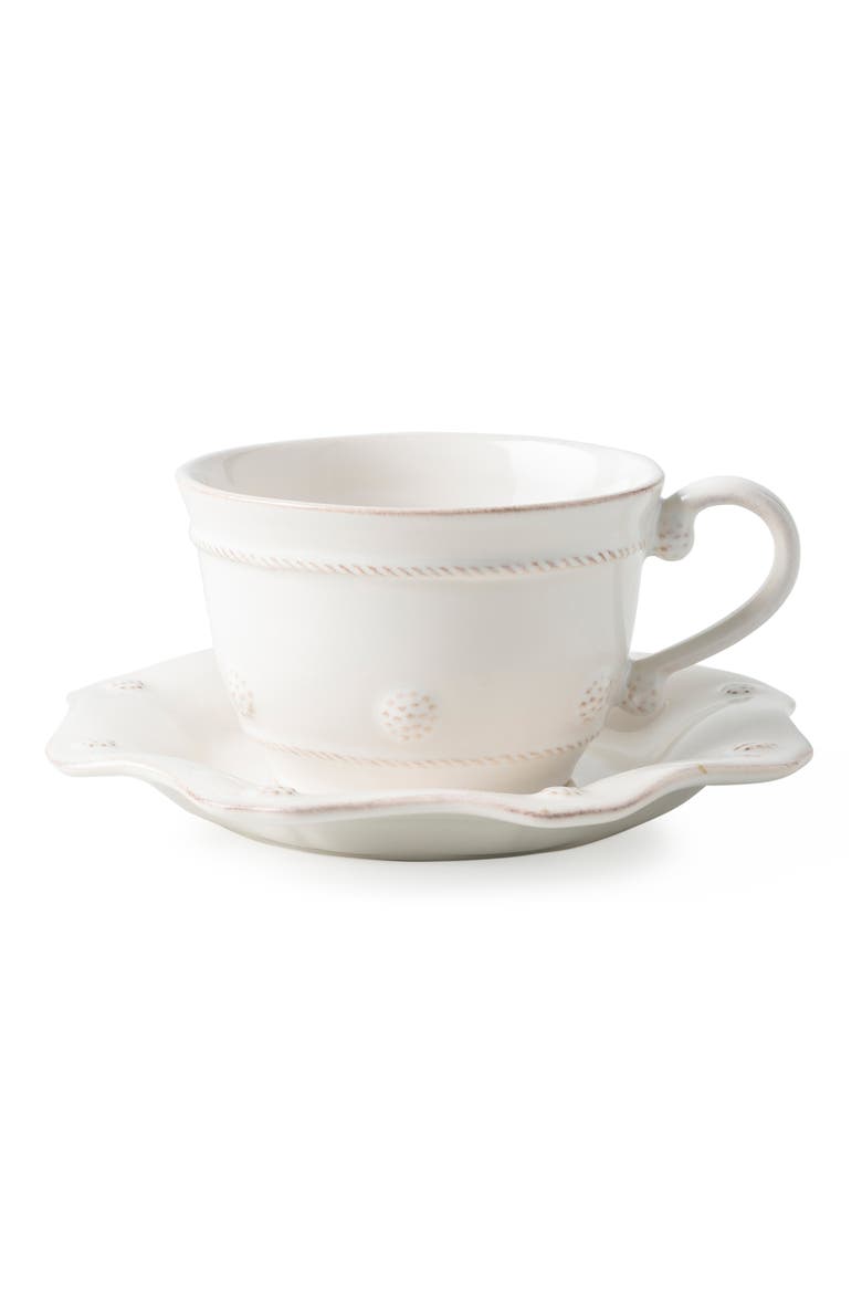 Berry & Thread Ceramic Teacup, Alternate, color, WHITE