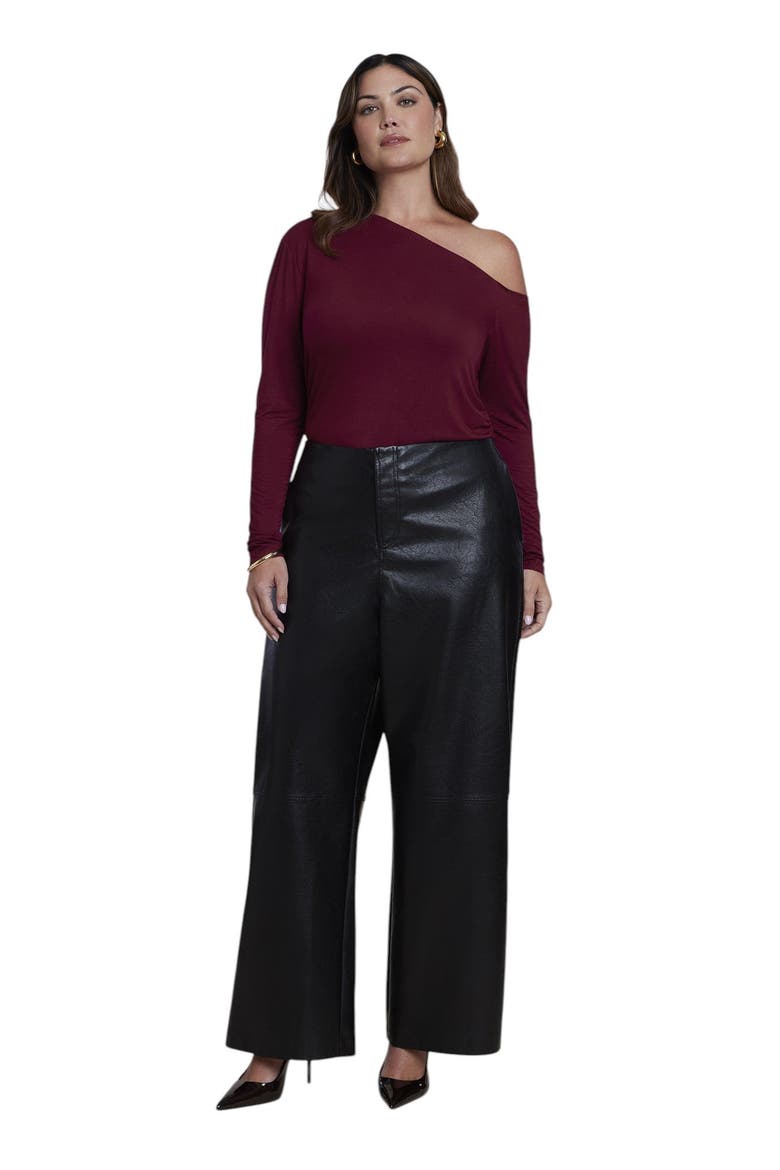 Off The Shoulder Shirred Top (plus), Alternate, color, TAWNY PORT