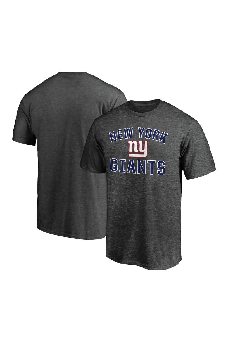Men's Fanatics Branded Heathered Charcoal New York Giants Logo Big & Tall Victory Arch T-Shirt, Alternate, color, HEATHER CHARCOAL