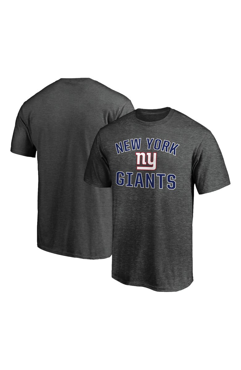 FANATICS Men's Fanatics Branded Heathered Charcoal New York Giants Logo Big & Tall Victory Arch T-Shirt, Alternate, color, 