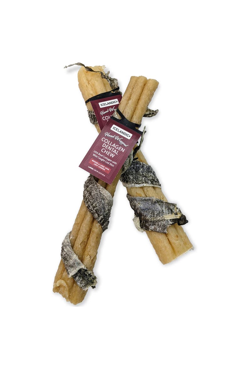 Collagen Dental Chew Beef & Cod Skin - 18 Pack - 8" Dog Treat Stick, Alternate, color, Multicolored